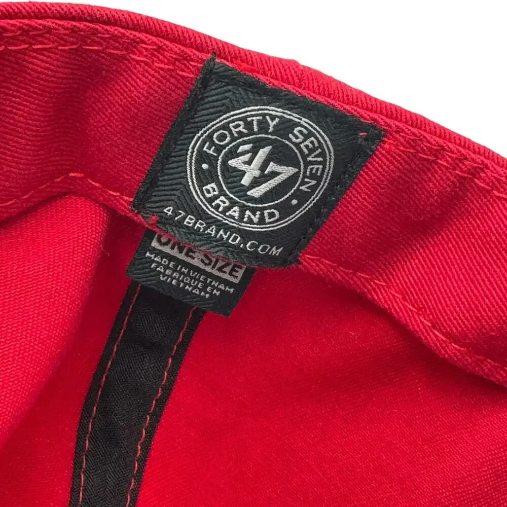 '47 Brand MVP Los Angeles Angels MLB Snapback Hat Cap Solid Red Adjustable